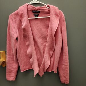 BANANA REPUBLIC 100% Cashmere pink cardigan women sz Large Stylish High quality